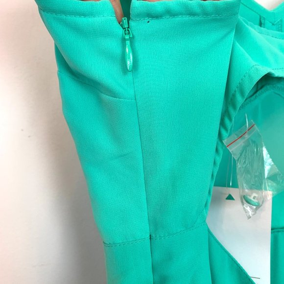 NWT ASOS Mint Green Sleeveless Cami Pleated Midi Dress Sz 8 - Picture 8 of 14